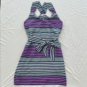 Banana Republic Purple Gray Halter Mini Dress